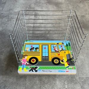Melissa and Doug Puzzle Rack and See & Hear Sound Bus Puzzle
